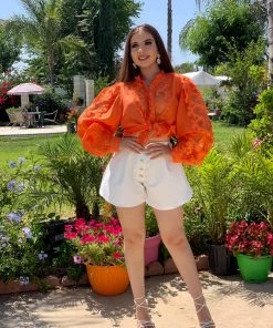 Valeria'S Boutique Cayetana Wide Leg Shorts (White)