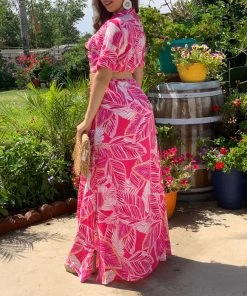 Valeria'S Boutique New Arrivals Kai Tropical Maxi Dress