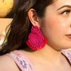 Valeria'S Boutique Color & Cultura Earrings (Magenta)