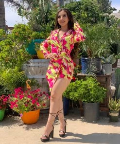 Valeria'S Boutique Dominique Romper (Pink) Summer / Beach