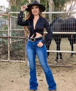 Valeria'S Boutique The Classic High Rise Flare Jeans (Dark) - Long Length 34” Inseam New Arrivals