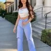 Valeria'S Boutique New Arrivals Demi High Rise Wide Leg Jeans (Extra Light)