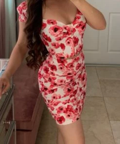 Valeria'S Boutique New Arrivals She's Bloomin' Corset Skirt Set (Red) 8 Valeria'S Boutique New Arrivals She's Bloomin' Corset Skirt Set (Red)