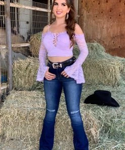 Valeria'S Boutique Rosalia High Rise Flare Jeans (Dark) - Long Length 34" Inseam New Arrivals