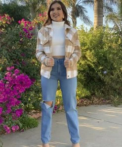 Valeria'S Boutique New Arrivals Sam Sherpa Lined Jacket (Taupe)