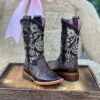 Valeria'S Boutique Baby Girl Arracada Jerezana Embroidered Western Boots (Cincelada)