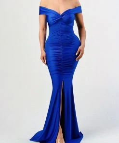 Valeria'S Boutique New Arrivals Elizabeth Short Sleeve Gown (Royal Blue)