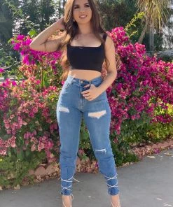 Valeria'S Boutique Diana High Rise Girlfriend Jeans New Arrivals