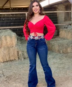 Valeria'S Boutique Muchacha Bonita High Rise Flare Jeans - Short Length 30" Inseam (Petite) New Arrivals