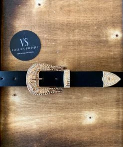 Valeria'S Boutique Mini Picaso Western Belt (Black)