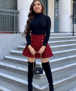 Valeria'S Boutique New Arrivals Lisa Ribbed Turtleneck Bodysuit (Black)