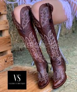 Valeria'S Boutique Valeria’S Boutique Tall Western Boots 2.0 (Brown) Rodeo Collection