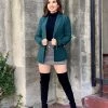 Valeria'S Boutique Hunter Green Fitted Blazer New Arrivals