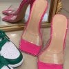 Valeria'S Boutique Subtle Sweet Mule Heels (Fuchsia)