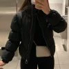 Valeria'S Boutique Puffer Bomber Jacket (Black) New Arrivals