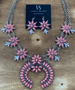 Valeria'S Boutique Pointed Squash Blossom Necklace Set (Red, Yellow, White, Turquoise, & Peach) 13 Valeria'S Boutique Pointed Squash Blossom Necklace Set (Red, Yellow, White, Turquoise, & Peach)