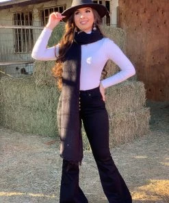 Valeria'S Boutique Classic Black Scarf New Arrivals