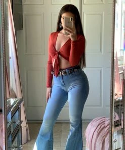 Valeria'S Boutique Rutila High Rise Bell Bottom Jeans (Light) New Arrivals