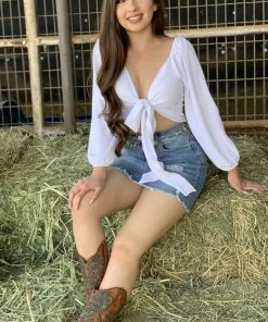 Valeria'S Boutique Elena Mid Rise Denim Mini Skirt