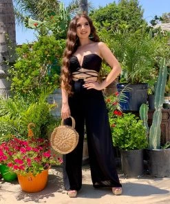 Valeria'S Boutique Laura Palazzo Pants (Black) Summer / Beach