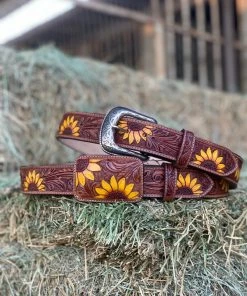 Valeria'S Boutique Cincelado Belts (Sunflower) - Rectangle Buckle New Arrivals