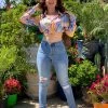 Valeria'S Boutique Zaira High Rise Side Slit Bootcut Jeans 2 Valeria'S Boutique Zaira High Rise Side Slit Bootcut Jeans