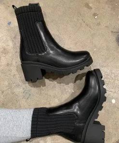 Valeria'S Boutique Sock Chunky Booties