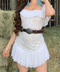 Valeria'S Boutique Ranchera Chida Concho Cincelado Belt (Round Buckles) Rodeo Collection