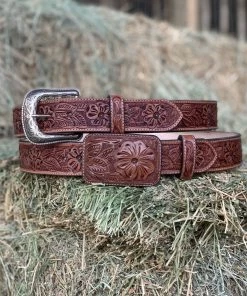 Valeria'S Boutique Cincelado Belts (Classic) - Western Buckle