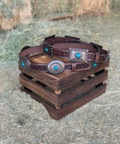 Valeria'S Boutique Ranchera Chida Concho Cincelado Belt (Square Buckles) Rodeo Collection