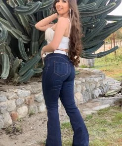 Valeria'S Boutique Rodeo Collection Te Ves Buena High Rise Flare Jeans (Dark)