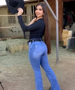 Valeria'S Boutique Muchacha Chida High Flare Jeans - Long Length 34" Inseam