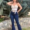 Valeria'S Boutique Rodeo Collection Te Ves Buena High Rise Flare Jeans (Dark)