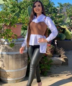 Valeria'S Boutique Roxy Bustier Chain Top (Brown) New Arrivals