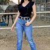 Valeria'S Boutique New Arrivals Muchacha Ranchera High Rise Bootcut Jeans (Light) - Short Length 30" Inseam (Petite)