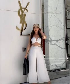 Valeria'S Boutique Summer / Beach Laura Palazzo Pants (White)