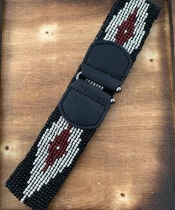 Valeria'S Boutique Xochitl Beaded Elastic Belt