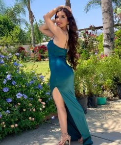 Valeria'S Boutique Vanessa Gown (Teal) New Arrivals