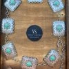 Valeria'S Boutique TC12 Turquoise Rectangle Chain Belt