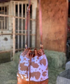 Valeria'S Boutique Cowprint Bucket Bag