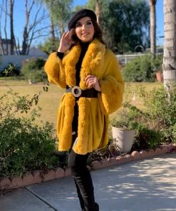 Valeria'S Boutique New Arrivals Maggie Fur Poncho