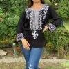 Valeria'S Boutique Carmen Embroidered Top Tops