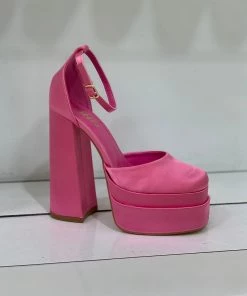 Valeria'S Boutique Tiffany Chunky Platform Heels (Pink) COLORES Collection
