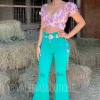 Valeria'S Boutique Flower Garden Floral Top (Purple) COLORES Collection
