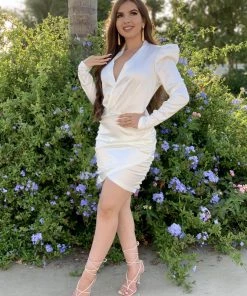 Valeria'S Boutique New Arrivals Milenna Satin Mini Dress