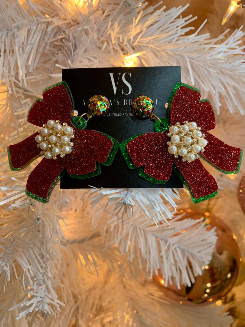 Valeria'S Boutique New Arrivals Christmas Bow Earrings 4 Valeria'S Boutique New Arrivals Christmas Bow Earrings