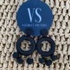 Valeria'S Boutique Summer / Beach Black Boho Earrings