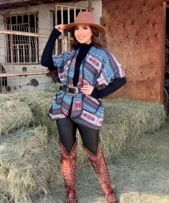 Valeria'S Boutique Aztec Poncho New Arrivals