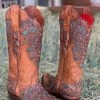 Valeria'S Boutique Camelia Swarovski Studded Overlay Rio Grande Western Boots (Turquoise) New Arrivals