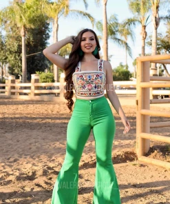 Valeria'S Boutique El Nopal High Rise Bell Bottom Jeans